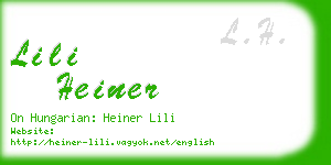 lili heiner business card